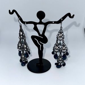 Navy Blue Earrings 2”